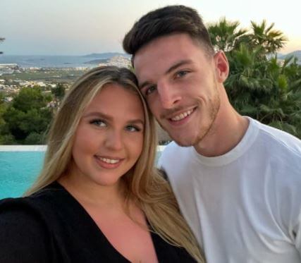 Lauren Fryer with her boyfriend Declan Rice.